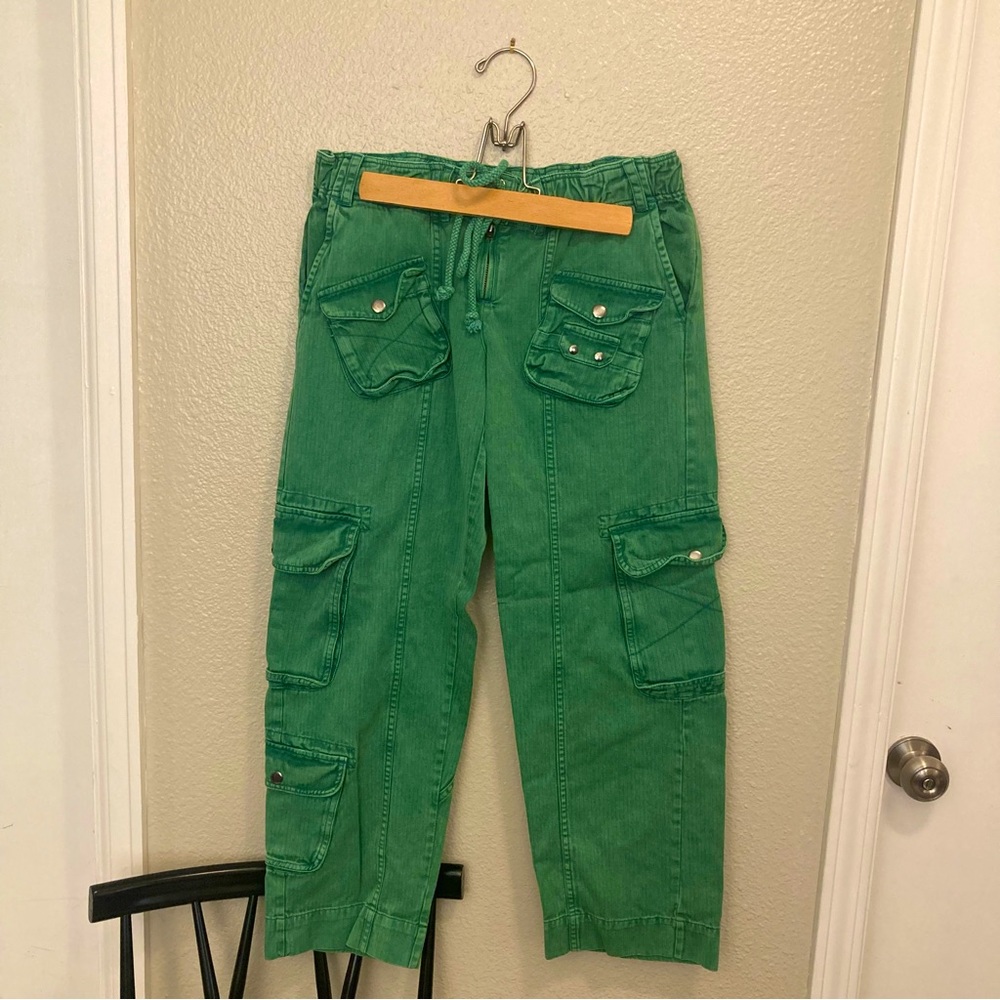Free People Green Wide Leg Pants